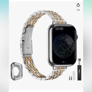 Silver & gold Apple Watch band